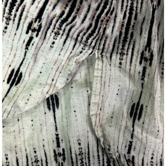 Cynthia Rowley Woman Boho Sleeveless Blouse Top Plus Size 1X White Black Brown - Picture 6 of 11